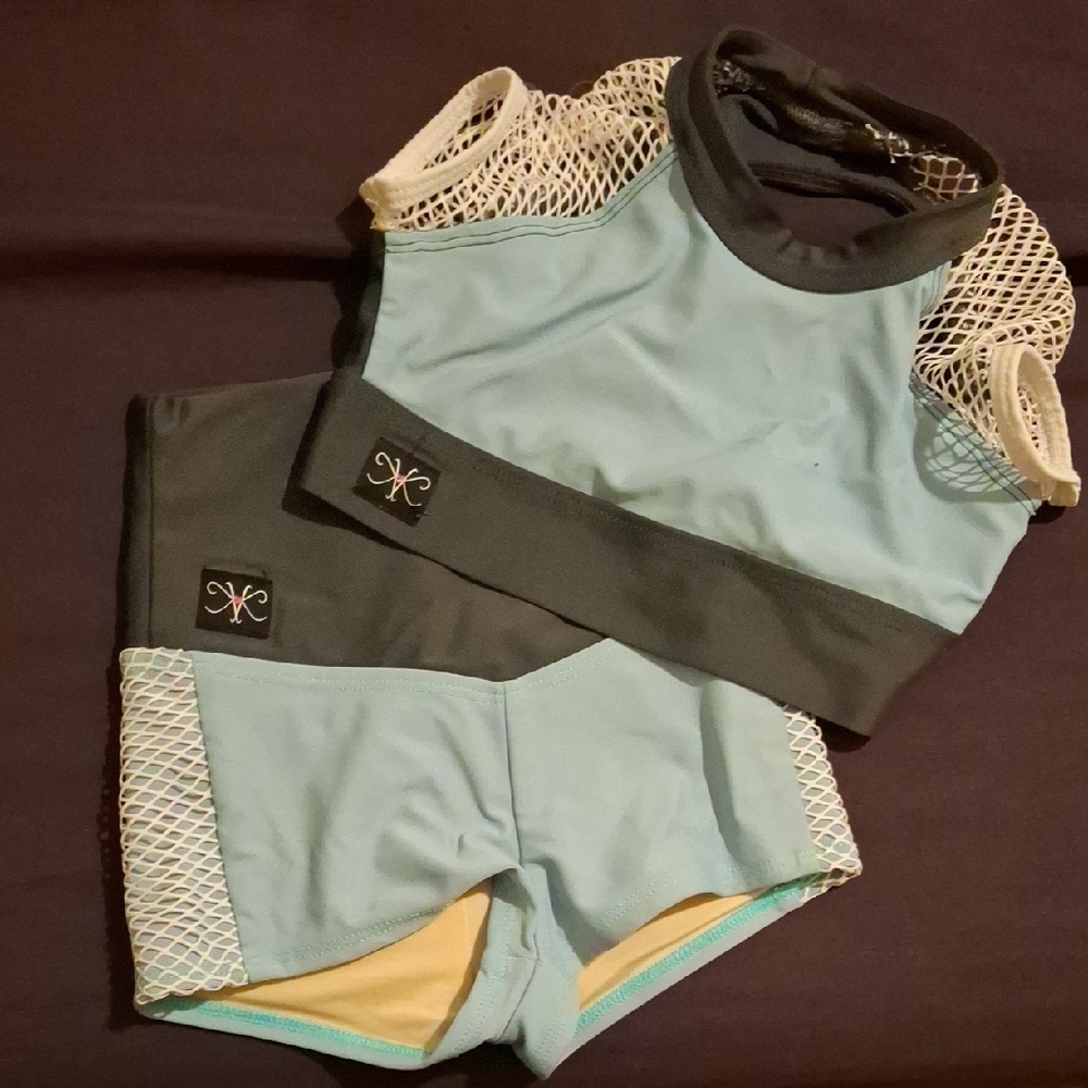 Kids Aqua and Gray Kandi KOUTURE